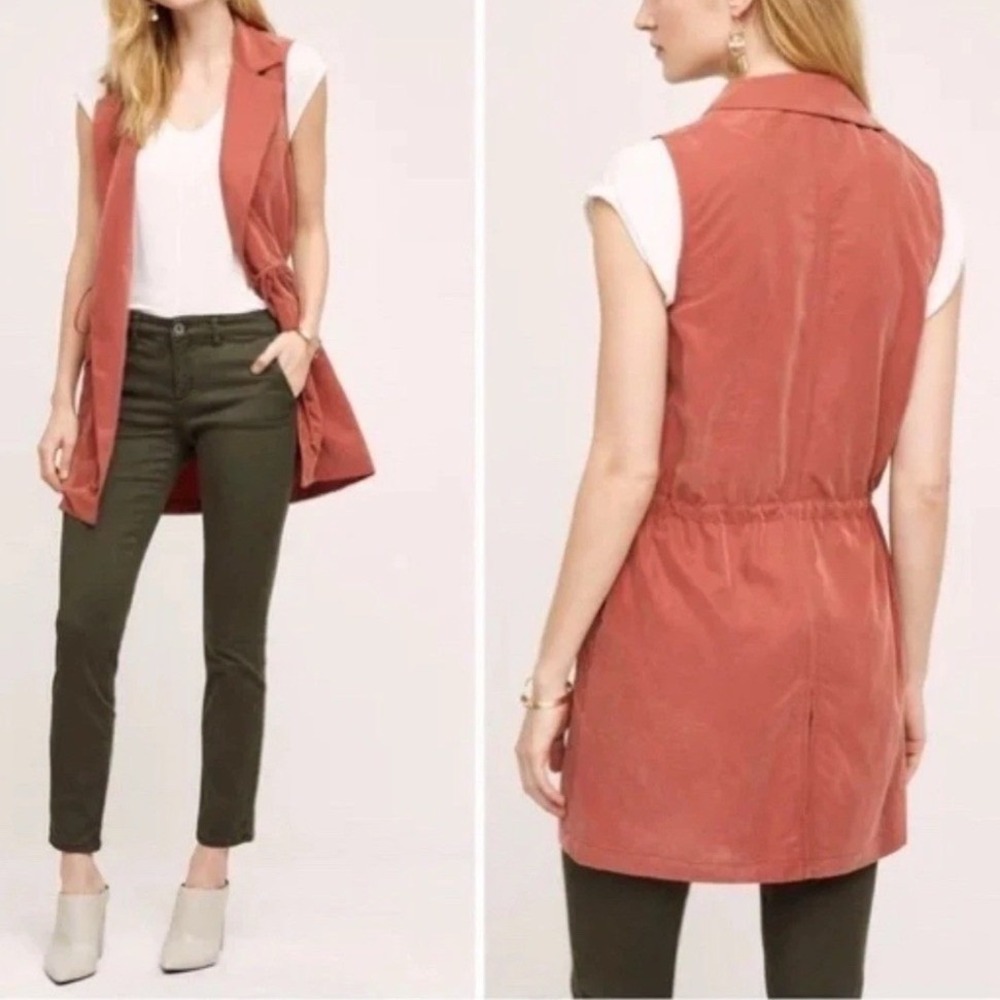Elevenses "Effortless Elevenses Old Town" Trench Vest by Anthropologie Size M